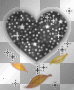 Black Glitter Heart 