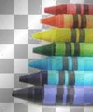 rainbow crayons
