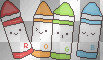 KAWAII CRAYONS X3