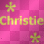 christie name animated glitter cad888
