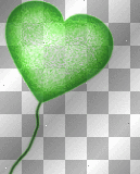 green heart balloon