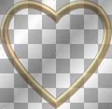 Large Gold Heart Frame  ;-}