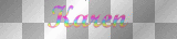 Karen rainbow glitter tag