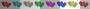 colored heart divider