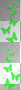 green butterflies