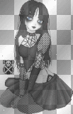 Animated goth girl B&W