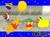 pooh and tiger on a rainy day