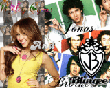 Miley Cyrus and Jonas Brothers