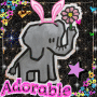 Elephant with a Flower