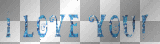 Anime words letters I LOVE YOU!