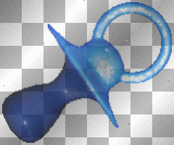 Blue Glitter Pacifier