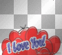 I love you hearts ' animated glitter & child