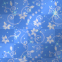 Swirls & Flowers BLUE BG