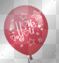 love you glitter hearts cad888