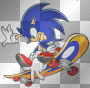 Sonic the hedgehog: skater boy! xD