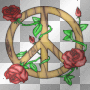anime peace sign glitter heart