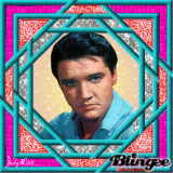 Elvis blue geometric frame