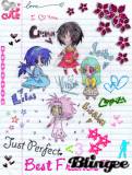 random blingee of my charas in drag..