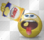 eating chips