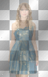 Taylor Swift In Blue & Gold Dress Shadow