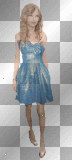 Taylor Swift In Blue & Gold Dress 05 Left 