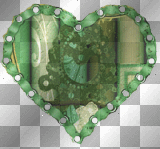 Very Green Vintage Heart Design