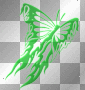 Deco Flame Butterfly~Green