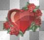 red heart w/ red roses red heart w/ red roses