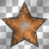 black n orange star