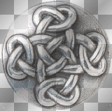 Silver Celtic Knot Button