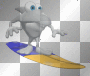 Shark On Surfboard large Shark On Surfboard large