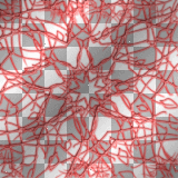 Transparent Scrible Glass BG~Red