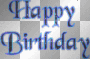 Happy Birthday Glitterword Blue - AT Happy Birthday Glitterword Blue - AT