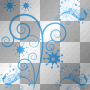 Paislies Transparent BG~Blue