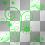Paislies Transparent BG~Green