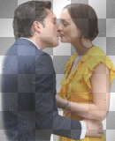 Chuck Bass & Blair Waldorf from Gossip Girl kiss transparent