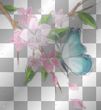WIOSNA SPRING SUMMER BUTTERFLY FLOWER GLITTER