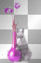 WIELKANOC EASTER TRANSPARENT PINK FLOWER 