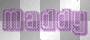 Maddy name rasterized techno purple rose