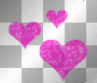 Layla Sparkling Glitter Hearts~Pink
