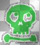 skull green glitter emo