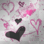 grunge glitter hearts ' bg