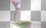 LATO SUMMER  TRANSPARENT FLOWER PINK SPARKLE