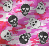 Pink skulls background camo