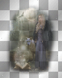 woman and wolf