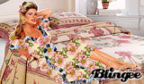 dame à la fleur rose