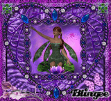 Fairy in green and purples