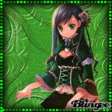 green anime girl