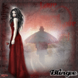 Red gothic scenery