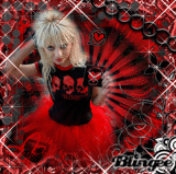 Emo girl in red <3